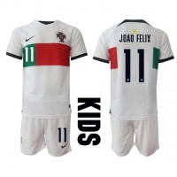 Portugalsko Joao Felix #11 Vonkajší Detský futbalový dres MS 2022 Krátky Rukáv (+ trenírky)